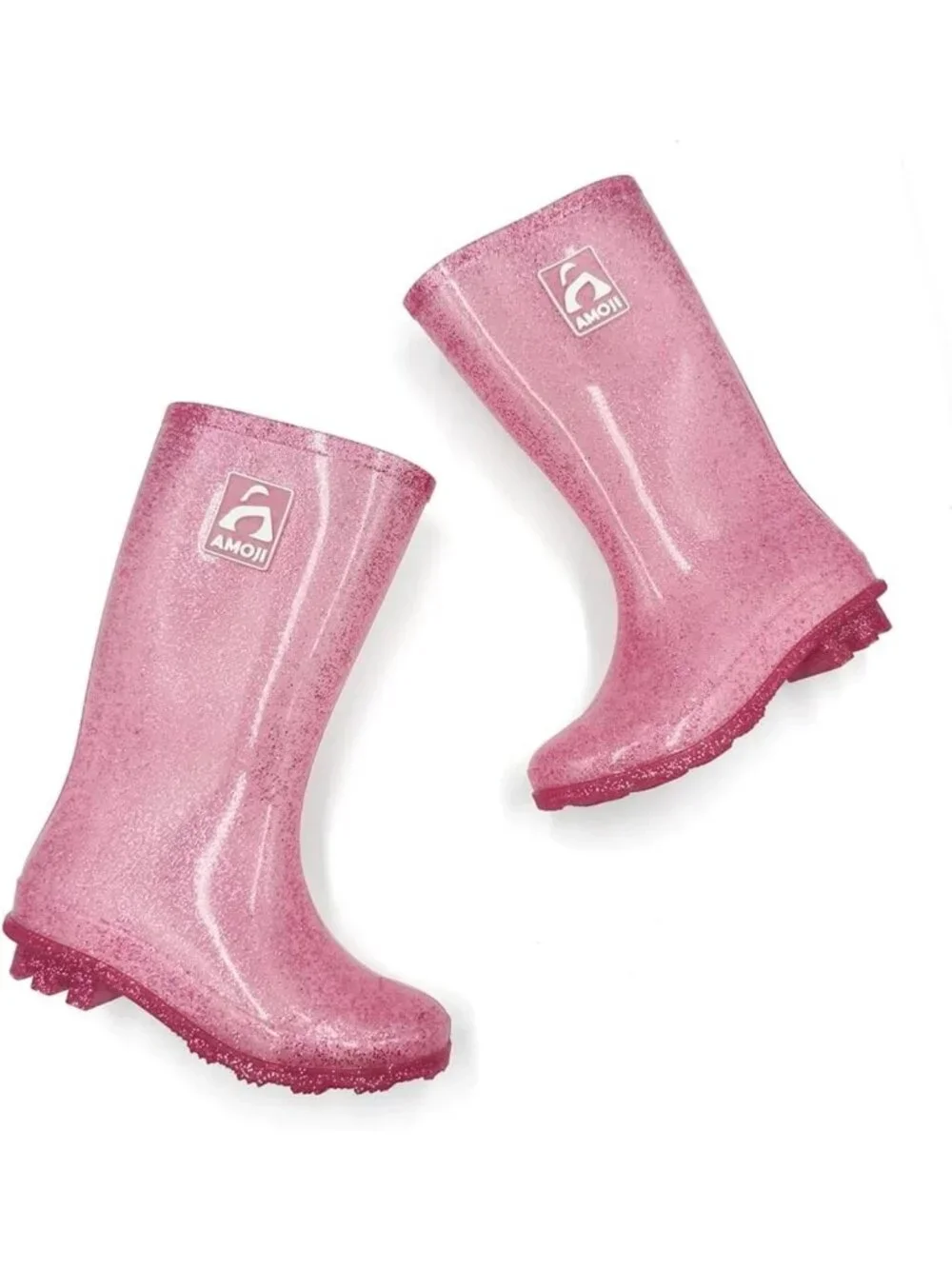 Glitter Waterproof Rain Boots for Girls - Easy On Rubber Boots (Kids Sizes)